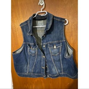 Torrid cropped denim vest